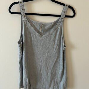 Tank Top with Metal Button Straps